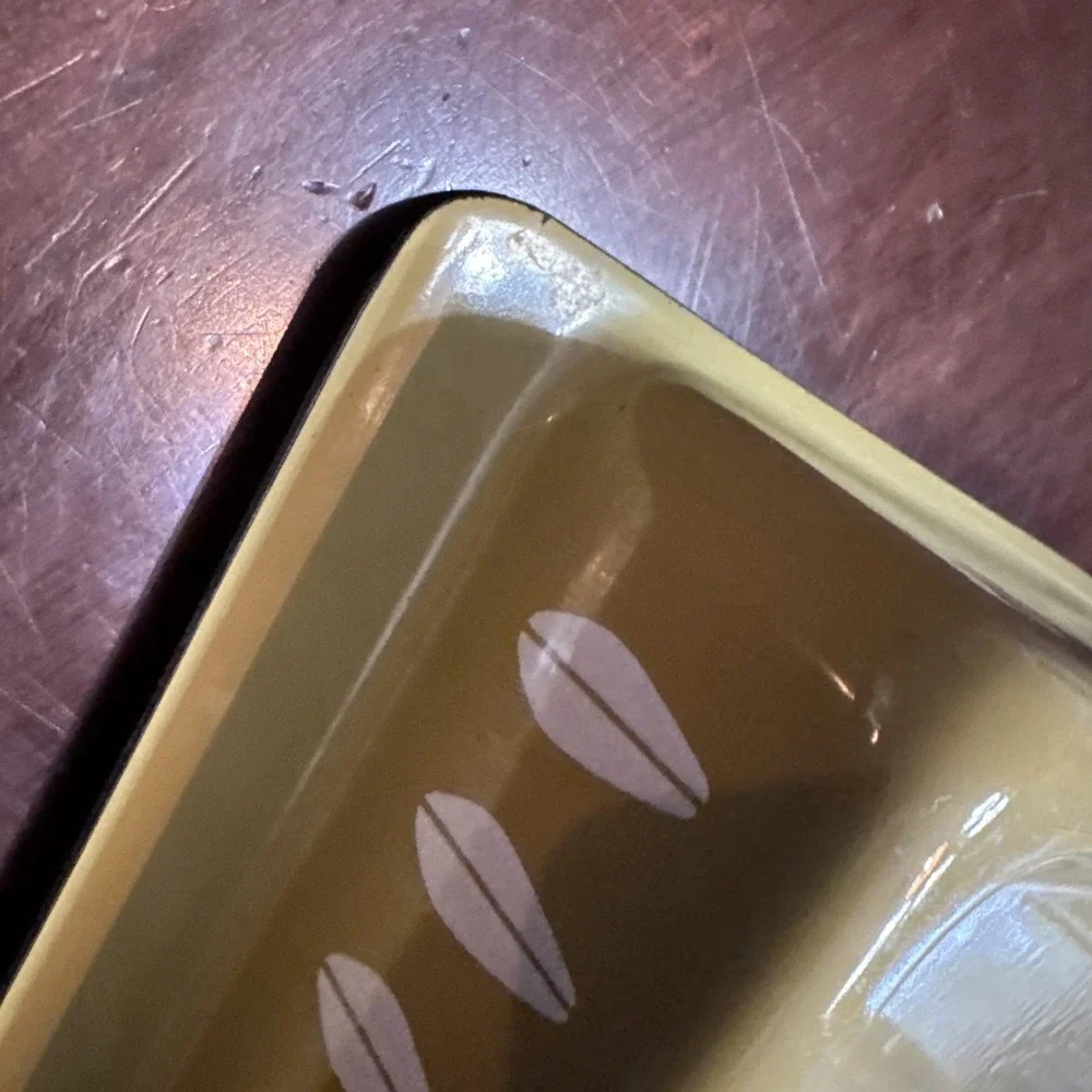 Cathrineholm Enamelware Lotus Baking Pan Green Lasanga Casserole Rectangular